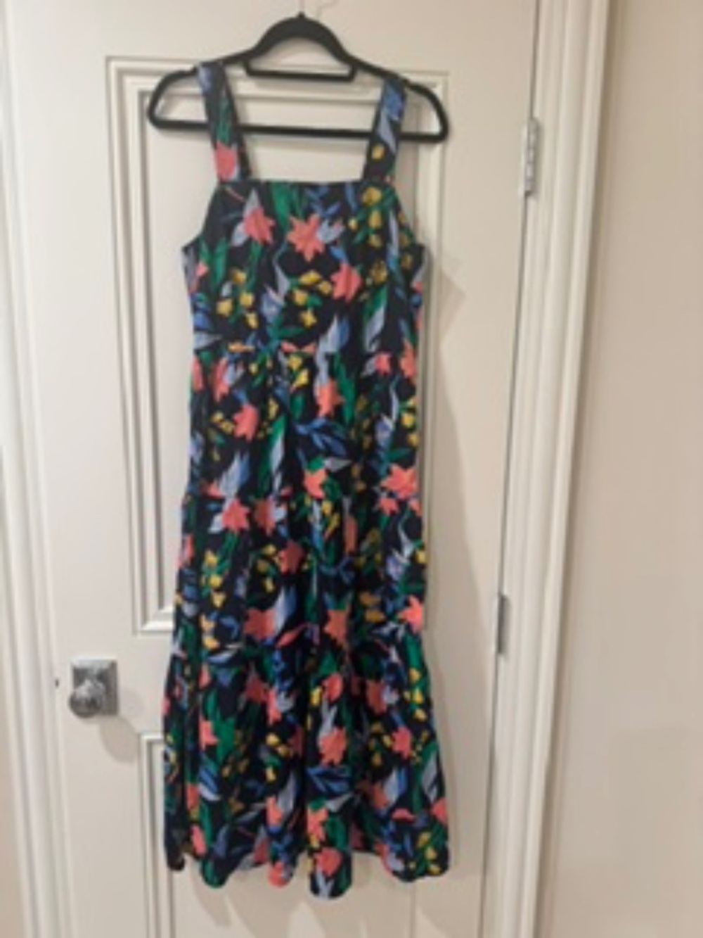 NEW W/ TAGS! J.Crew Factory Tiered Maxi Floral Dress, 8- HAS POCKETS!